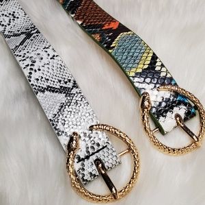 Snake design set 2 belts
